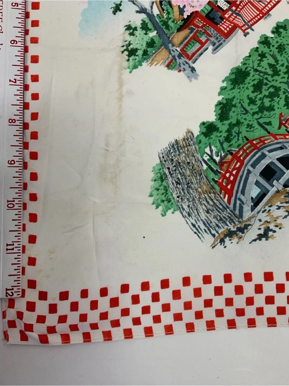 Vintage Japanese Scarf Handkerchief 1950’s Set Of Two